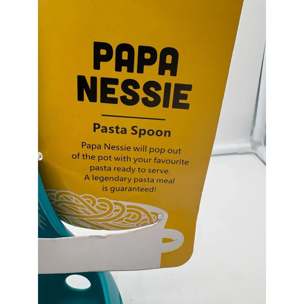 Papa Nessie Pasta Spoon Turquoise New